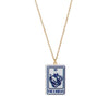 Wholesale Women's Retro Minimalist Geometric Heart Tarot Copper Goldplated Necklace