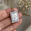 Wholesale Women's Retro Minimalist Geometric Heart Tarot Copper Goldplated Necklace