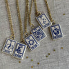 Wholesale Women's Retro Minimalist Geometric Heart Tarot Copper Goldplated Necklace