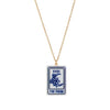 Wholesale Women's Retro Minimalist Geometric Heart Tarot Copper Goldplated Necklace
