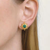 Wholesale Women's Retro Minimalist Star Shape Turquoise Malachite Earrings In Natural Stone With Titanium Steel And Stainless Steel Vacuum Real Gold Plated In Pvd Furnace