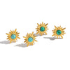 Wholesale Women's Retro Minimalist Star Shape Turquoise Malachite Earrings In Natural Stone With Titanium Steel And Stainless Steel Vacuum Real Gold Plated In Pvd Furnace