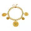 Wholesale Women's Retro Multielement Pendant Stainless Steel Chain Bracelet With Heart Shape And Electroplating Design