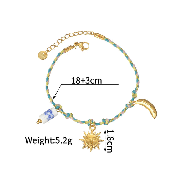 Wholesale Women's Retro Multielement Titanium Steel Fruitshaped Electroplated Bracelet