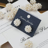 Wholesale Women's Retro Natural Freshwater Pearl Earrings With 925 Silver Needle And Handwoven Flower Ball Design