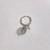 Wholesale Women's Retro Natural Stone Oval Pendant Gold Plated Stainless Steel Geometric Earrings With Electroplating