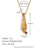 Wholesale Women's Retro Niche Design Pendant Necklace Stainless Steel Plated 18K Gold With Geometric Pattern And Electroplating Technique