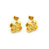 Wholesale Women's Retro Niche Geometric Fourleaf Clover Design Electroplated Titanium Steel Earrings