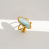 Wholesale Women's Retro Niche Style Geometric Stainless Steel Electroplated Open Ring Jewelry
