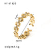 Wholesale Women's Retro Opening Ring With Zircon In Geometric Pattern Titanium Steel
