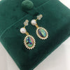 Wholesale Women's Retro Oval Natural Freshwater Pearl Earrings With S925 Sterling Silver Needle