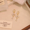 Wholesale Women's Retro Palace Style Copper Flower Shape Water Drop Earrings