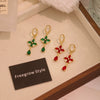 Wholesale Women's Retro Palace Style Copper Flower Shape Water Drop Earrings