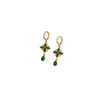 Wholesale Women's Retro Palace Style Copper Flower Shape Water Drop Earrings