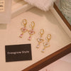 Wholesale Women's Retro Palace Style Copper Flower Shape Water Drop Earrings