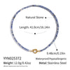 Wholesale Women's Retro Palace Style Geometric 18K Real Gold Plated Natural Stone Beaded Handmade Necklace