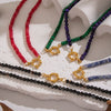 Wholesale Women's Retro Palace Style Geometric 18K Real Gold Plated Natural Stone Beaded Handmade Necklace