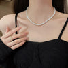 Wholesale Women's Retro Pearl Clavicle Chain Necklace Copper Geometric Heart Bow Electroplated