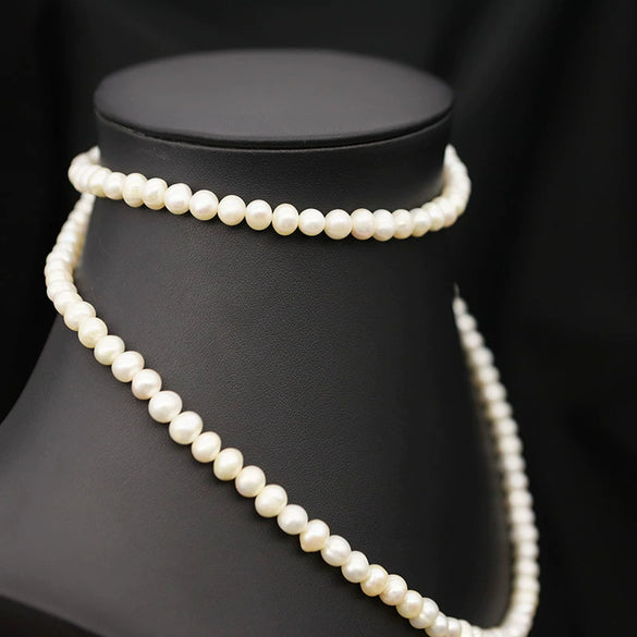 Wholesale Women's Retro Pearl Jewelry Ball Chain Necklace With Drop Shape Design And Electroplating Treatment
