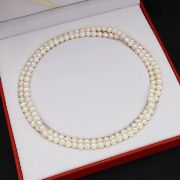 Wholesale Women's Retro Pearl Jewelry Ball Chain Necklace With Drop Shape Design And Electroplating Treatment