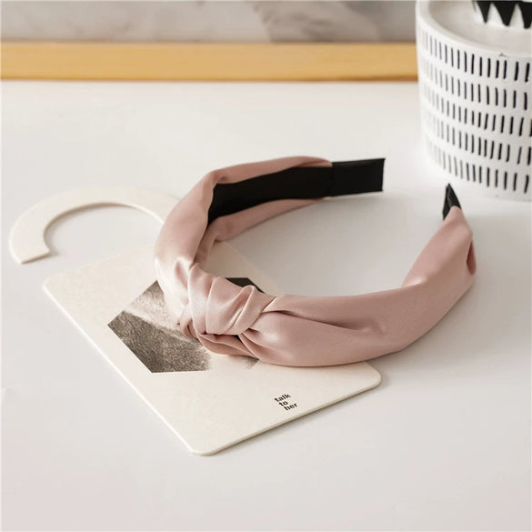 Wholesale Women's Retro Satin Handmade Knotted Hair Band Hair Accessories