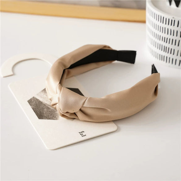 Wholesale Women's Retro Satin Handmade Knotted Hair Band Hair Accessories