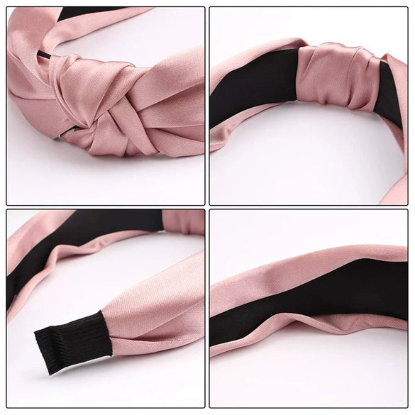 Wholesale Women's Retro Satin Handmade Knotted Hair Band Hair Accessories