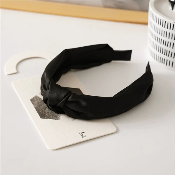 Wholesale Women's Retro Satin Handmade Knotted Hair Band Hair Accessories
