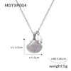 Wholesale Women's Retro Shell Pendant Earrings And High Grade Freshwater Pearl Necklace Set In Titanium Steel With Electroplating Treatment