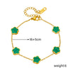 Wholesale Women's Retro Simple Flower Stainless Steel Electroplated Bracelet Accessories Connecting Chain