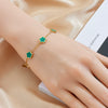 Wholesale Women's Retro Simple Flower Stainless Steel Electroplated Bracelet Accessories Connecting Chain