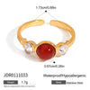 Wholesale Women's Retro Simple Light Luxury Ushaped Stainless Steel Ring Jewelry With Electroplating Design