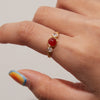 Wholesale Women's Retro Simple Light Luxury Ushaped Stainless Steel Ring Jewelry With Electroplating Design