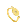 Wholesale Women's Retro Simple Rotating Star Copper Ring With Geometric Pattern And Electroplating Treatment