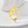 Wholesale Women's Retro Simple Rotating Star Copper Ring With Geometric Pattern And Electroplating Treatment