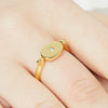 Wholesale Women's Retro Simple Rotating Star Copper Ring With Geometric Pattern And Electroplating Treatment