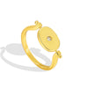Wholesale Women's Retro Simple Rotating Star Copper Ring With Geometric Pattern And Electroplating Treatment