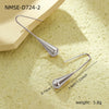 Wholesale Women's Retro Simple Stainless Steel 18K Gold Electroplated Irregular Drop Shape Earrings