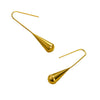 Wholesale Women's Retro Simple Stainless Steel 18K Gold Electroplated Irregular Drop Shape Earrings