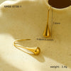 Wholesale Women's Retro Simple Stainless Steel 18K Gold Electroplated Irregular Drop Shape Earrings