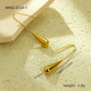 Wholesale Women's Retro Simple Stainless Steel 18K Gold Electroplated Irregular Drop Shape Earrings