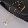 Wholesale Women's Retro Stainless Steel And Titanium Steel Daisy Flower Necklace With Glass Pearl Pendant Electroplated Ochain