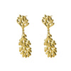 Wholesale Women's Retro 316L Stainless Steel Irregular Lava Leaf Earrings With 18K Gold Plated Electroplating Design