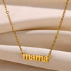 Wholesale Women's Retro Stainless Steel Love Necklace With Heart Shape Letters Pendant And Cross Chain Electroplated