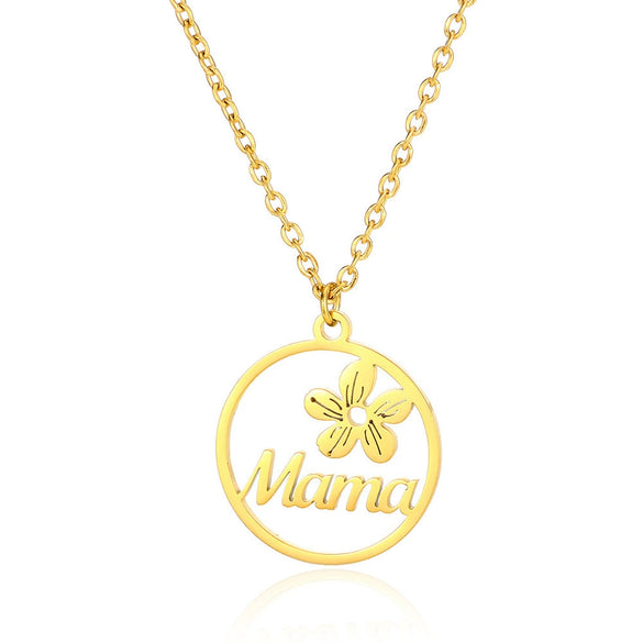 Wholesale Women's Retro Stainless Steel Love Necklace With Heart Shape Letters Pendant And Cross Chain Electroplated
