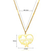 Wholesale Women's Retro Stainless Steel Love Necklace With Heart Shape Letters Pendant And Cross Chain Electroplated