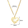 Wholesale Women's Retro Stainless Steel Love Necklace With Heart Shape Letters Pendant And Cross Chain Electroplated