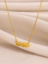 Wholesale Women's Retro Stainless Steel Love Necklace With Heart Shape Letters Pendant And Cross Chain Electroplated