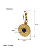 Wholesale Women's Retro Stainless Steel Necklace With Turquoise Inlay Embossed Round Pendant And O Chain Vacuum Real Gold Electroplated In Pvd Furnace