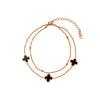 Wholesale Women's Retro Star Pattern Titanium Steel Electroplated Anklet